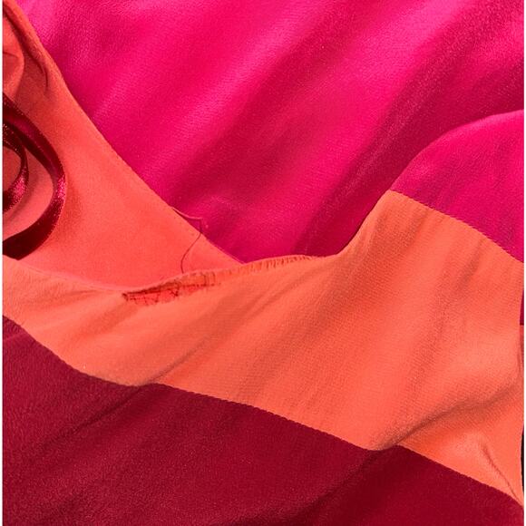 BCBG Max Azria Red Orange Stripe V-Neck Tank Dress Size XS - Picture 6 of 6